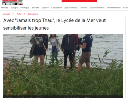 Avec « Jamais trop Thau », le Lycée de la Mer veut sensibiliser les jeunes (Midi Libre)