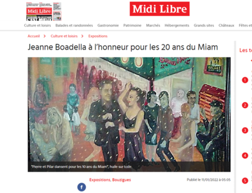 Jeanne Boadella à l’honneur pour les 20 ans du Miam (Midi Libre)
