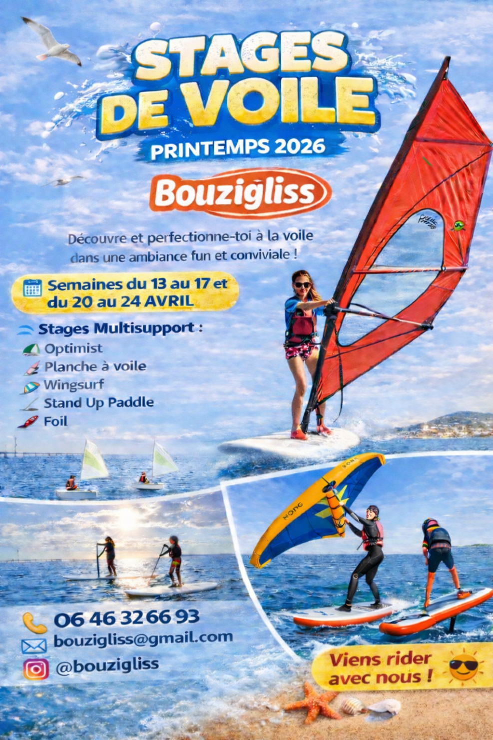 Bouzigliss : stage de printemps