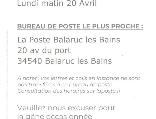 Fermeture Agence Postale Communale