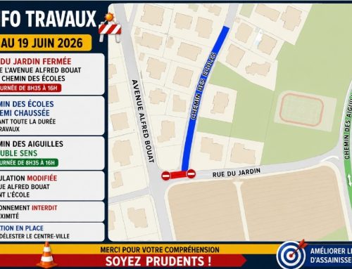 🚧 INFO TRAVAUX – CHEMIN DES ÉCOLES 🚧