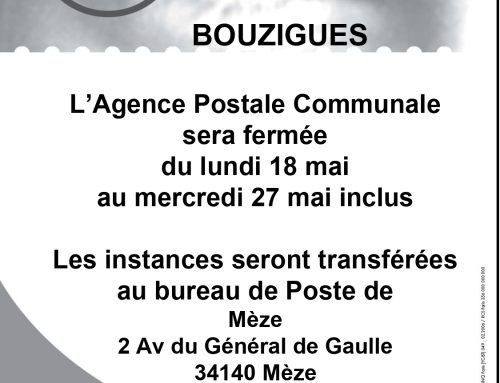 Fermeture Agence Postale Communale