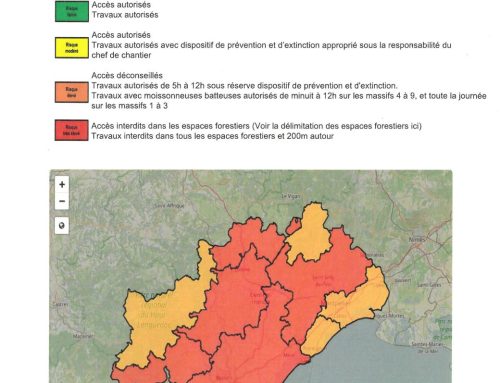 Vigilance incendie de foret ROUGE et canicule Orange