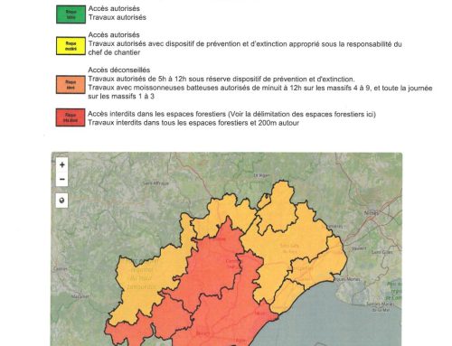 DANGER TRÈS ÉLEVÉ RISQUE INCENDIE ET FEUX DE FORÊT