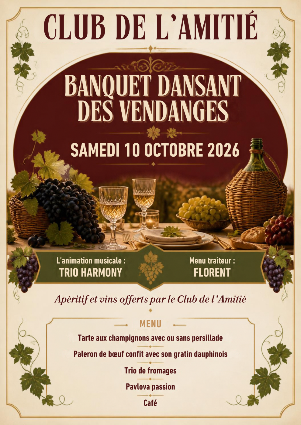 Repas des vendanges Club de l’amitié