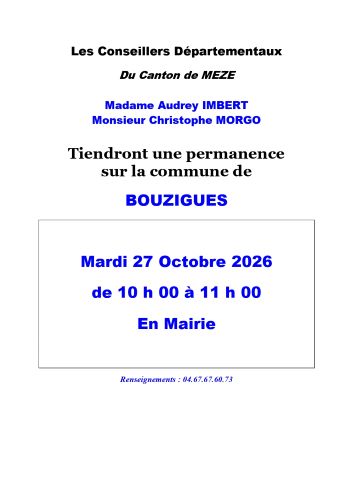 Permanence Conseillers Départementaux